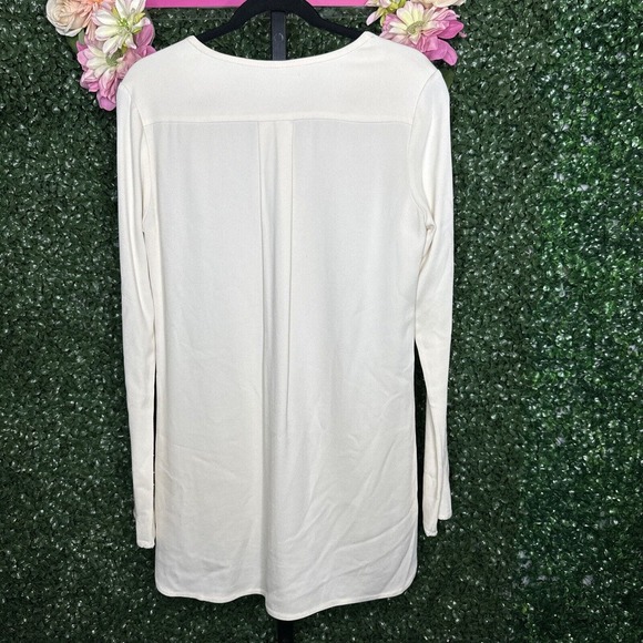 James Perse Medium Women Cream Ivory Hi-Lo Silky Tunic Size 2 - Picture 8 of 8
